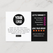 Halloween Skeleton Small business dank u Visitekaartje (Achterkant)