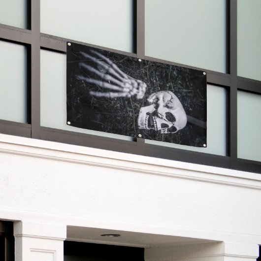 Halloween Skeleton Spandoek (Buitenkant Gebouw)