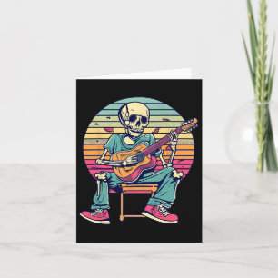 Halloween Skeleton spelen gitaar Rock and Roll ND Kaart