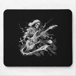 Halloween Skeleton spelen gitaar Rock and Roll ND Muismat