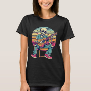 Halloween Skeleton spelen gitaar Rock and Roll ND T-shirt