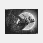 Halloween Skeleton Spelen Viool - Rock and Roll Fleece Deken (Voorkant (Horizontaal))