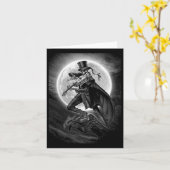 Halloween Skeleton Spelen Viool - Rock and Roll Kaart (Gele Bloem)