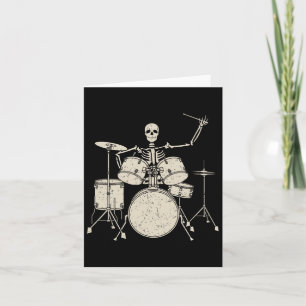 Halloween Skeleton Speling Drum Cute Funny Drums G Kaart