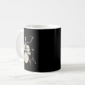Halloween Skeleton Speling Drum Cute Funny Drums G Koffiemok (Voorkant links)