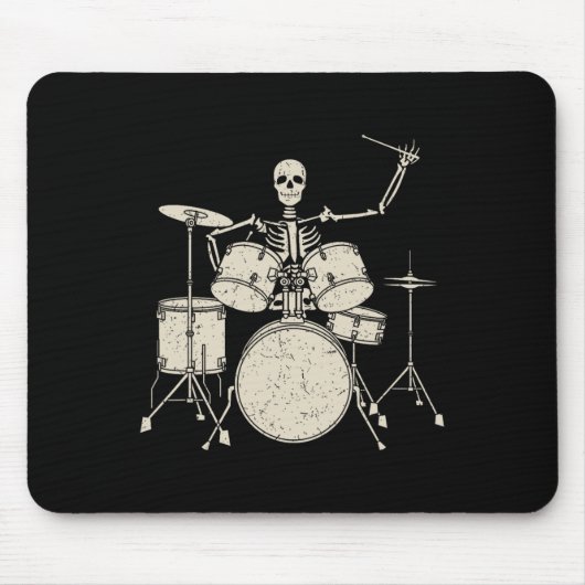 Halloween Skeleton Speling Drum Cute Funny Drums G Muismat (Voorkant)