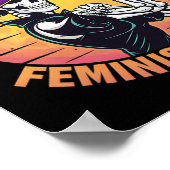 Halloween Skeleton Spooky Liberal Feminist Witch F Poster (Hoek)