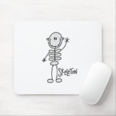 Halloween Skeleton Stick Figuur Mousepad Muismat (Met muis)