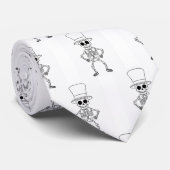 Halloween skeleton stropdas, stropdas (Opgerold)