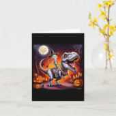 Halloween Skeleton T-Rex Ride Kaart (Gele Bloem)
