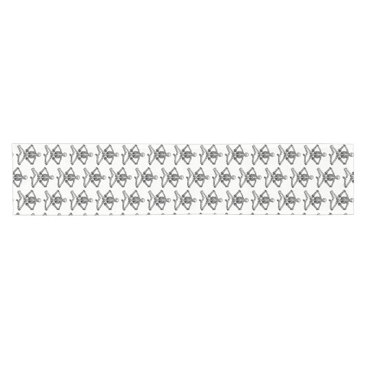 Halloween Skeleton Table Runner Korte Tafelloper (Horizontaal)