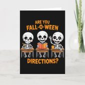 Halloween Skeleton Teacher Are You Fall O Ween Dir Kaart (Voorkant)