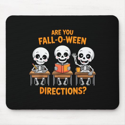 Halloween Skeleton Teacher Are You Fall O Ween Dir Muismat (Voorkant)