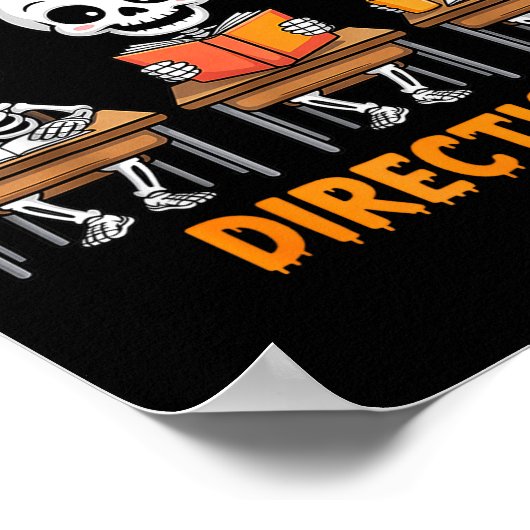 Halloween Skeleton Teacher Are You Fall O Ween Dir Poster (Hoek)