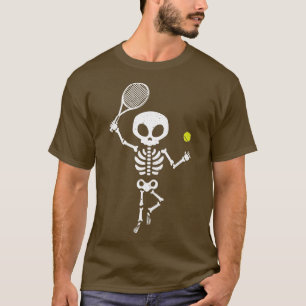 Halloween Skeleton Tennis Gezegden T-shirt