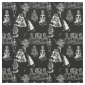 halloween skeleton toile rococo antique skull stof (Swatch)