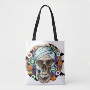Halloween Skeleton Tote Bag