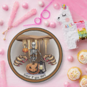 Halloween Skeleton Trick voor de behandeling Papieren Bordje (Feest)