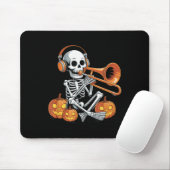 Halloween Skeleton Trombone Trombonist  Muismat (Met muis)