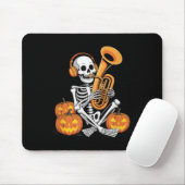 Halloween Skeleton Tuba Tubist  Muismat (Met muis)
