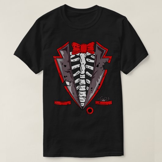 Halloween Skeleton Tuxedo Costume Gift T-shirt (Design voorkant)