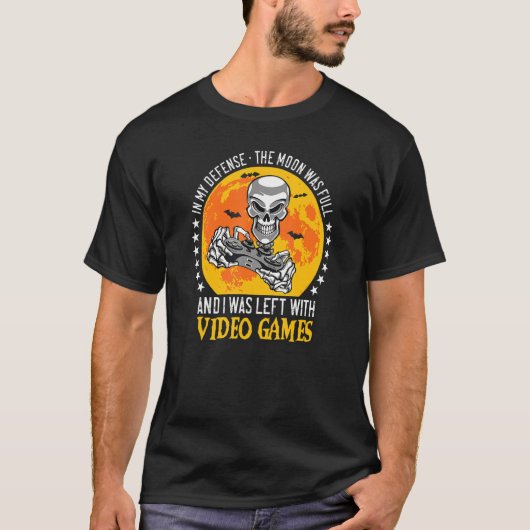 Halloween Skeleton Video Gamer Controllers Boys Ki T-shirt (Voorkant)