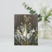 Halloween, Skeleton Violinist en Ghosts Briefkaart (Staand voorkant)