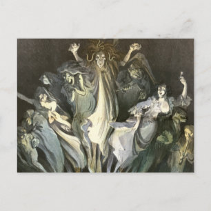 Halloween, Skeleton Violinist en Ghosts Briefkaart