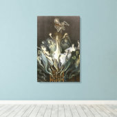 Halloween, Skeleton Violinist en Ghosts Canvas Afdruk (Insitu (Houten vloer))