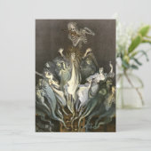  Halloween, Skeleton Violinist en Ghosts Kaart (Staand voorkant)