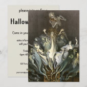  Halloween, Skeleton Violinist en Ghosts Kaart (Voorkant / Achterkant)