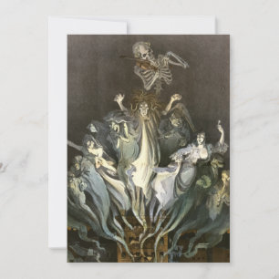  Halloween, Skeleton Violinist en Ghosts Kaart