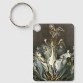 Halloween, Skeleton Violinist en Ghosts Sleutelhanger (Voorkant)