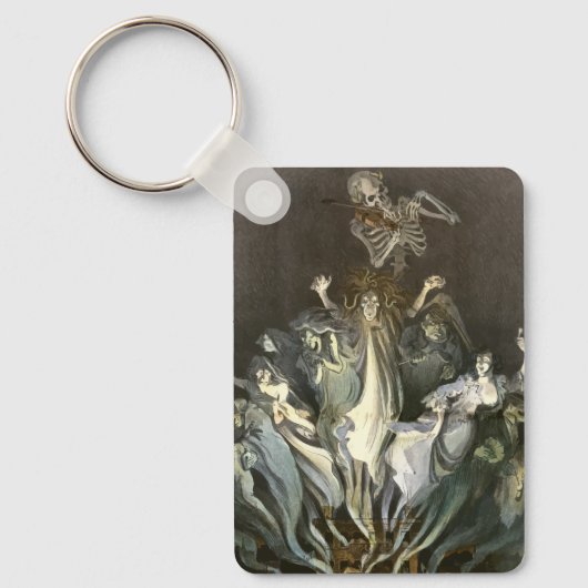  Halloween, Skeleton Violinist en Ghosts Sleutelhanger (Voorkant)