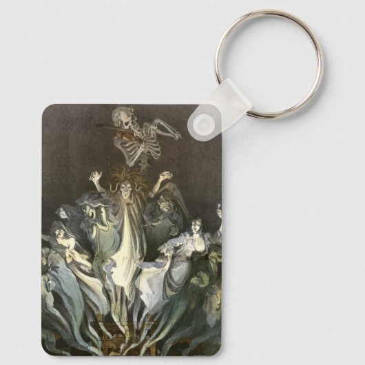  Halloween, Skeleton Violinist en Ghosts Sleutelhanger (Achterkant)