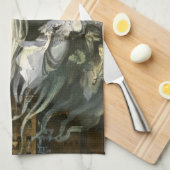  Halloween, Skeleton Violinist en Ghosts Theedoek (Quarter Fold)