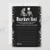 Halloween Skeleton Vrijgezellenfeest Bucket List G Kaart (Voorkant)