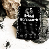 Halloween Skeleton Vrijgezellenfeest Word Zoeken s Kaart