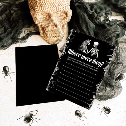 Halloween Skeleton Waar waren ze paar spel Kaart