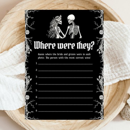 Halloween Skeleton Waar waren ze paar spel Kaart