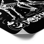 Halloween Skeleton Walking Doberman Dog Poster (Hoek)