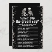 Halloween Skeleton Wat zei de bruidegom Spel Kaart (Voorkant / Achterkant)