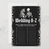 Halloween Skeleton Wedding A-Z Vrijgezellenfeest G Kaart (Voorkant)