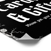 Halloween Skeleton Wedding Cards en Gifts Sign Poster (Hoek)