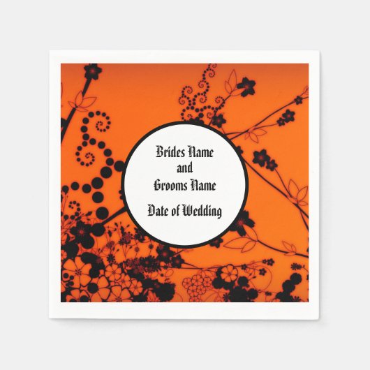 Halloween Skeleton Wedding Knapkins Servet (Voorkant)