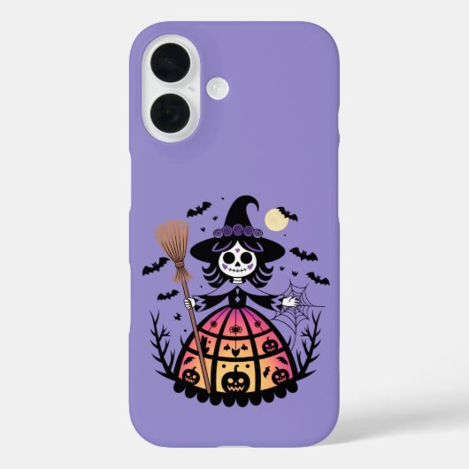 Halloween Skeleton Witch Case-Mate iPhone Case (Achterkant)