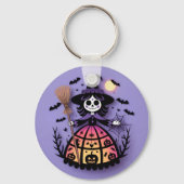 Halloween Skeleton Witch Sleutelhanger (Voorkant)