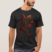 Halloween Skeleton Witch T-shirt (Voorkant)