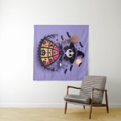 Halloween Skeleton Witch Wandkleed (In Situ (horizontaal))