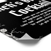 Halloween Skeleton Witch's Brew Cocktail Sign Poster (Hoek)